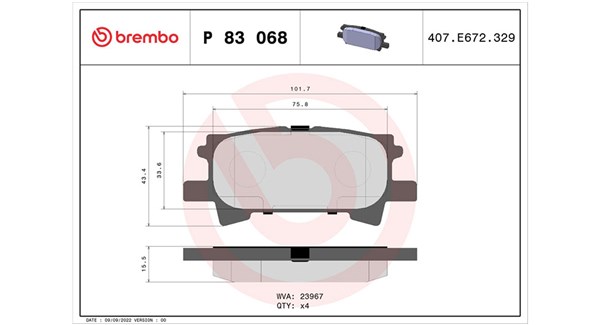 MAGNETI MARELLI Bremseklodser 363700483068 for TOYOTA LEXUS SATURN