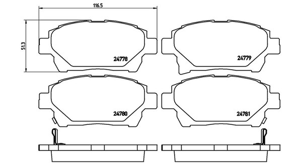 MAGNETI MARELLI Bremseklodser 363700483097 for TOYOTA SATURN
