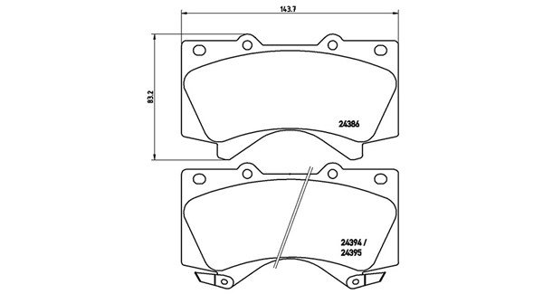 MAGNETI MARELLI Bremseklodser 363700483107 for TOYOTA
