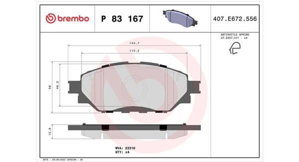 MAGNETI MARELLI Bremseklodser 363700483167 for SATURN