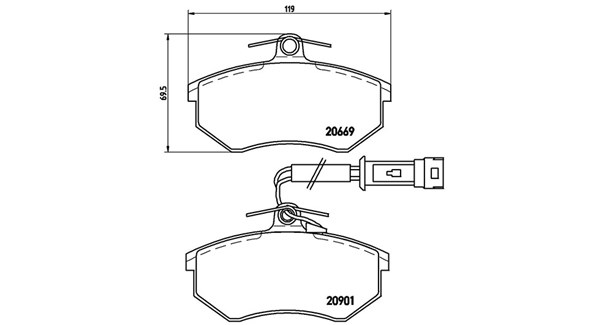 MAGNETI MARELLI Bremseklodser 363700485016 for ZHONGHUA (BRILLIANCE) VW SKODA CHERY