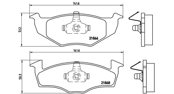 MAGNETI MARELLI Bremseklodser 363700485031 for VW