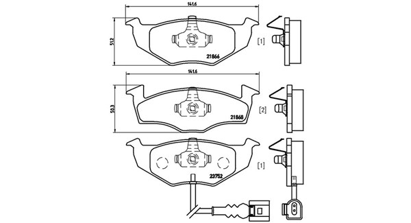 MAGNETI MARELLI Bremseklodser 363700485071 for VW