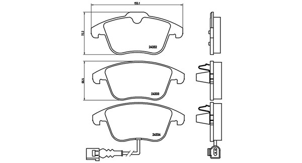 MAGNETI MARELLI Bremseklodser 363700485112 for VW VW (FAW) AUDI VW (SVW) AUDI (FAW) PEUGEOT (DF-PSA)