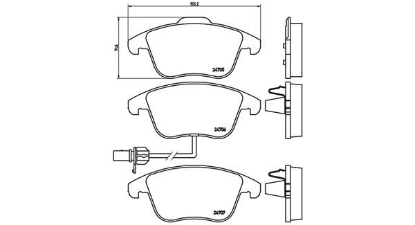 MAGNETI MARELLI Bremseklodser 363700485113 for VW AUDI SATURN AUDI (FAW)