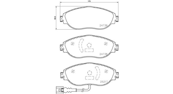 MAGNETI MARELLI Bremseklodser 363700585131 for VW AUDI (FAW) SKODA (SVW)