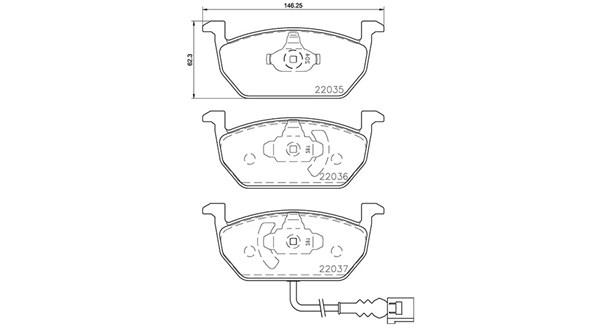 MAGNETI MARELLI Bremseklodser 363700585137 for VW