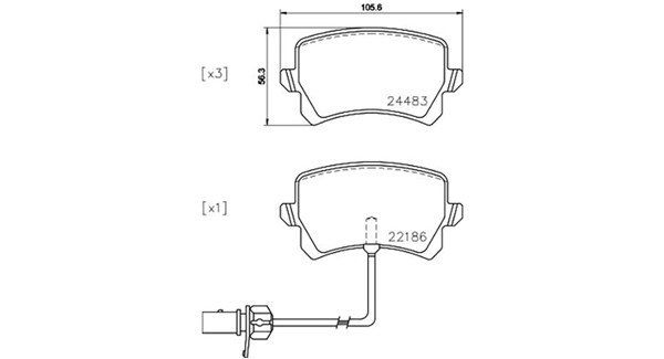 MAGNETI MARELLI Bremseklodser 363700485142 for VW
