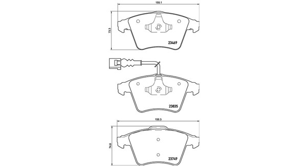 MAGNETI MARELLI Bremseklodser 363700485149 for VW