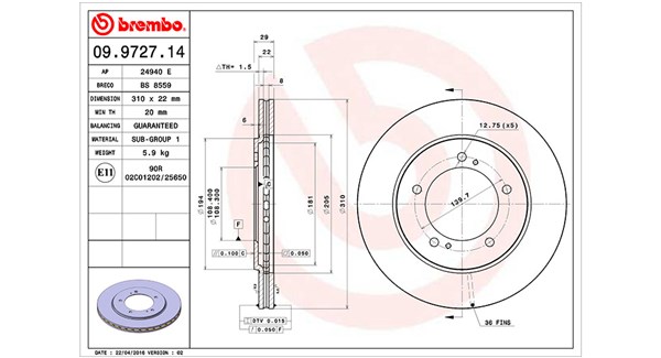 MAGNETI MARELLI Bremseskive 360406009000 310mm 22mm for SUZUKI