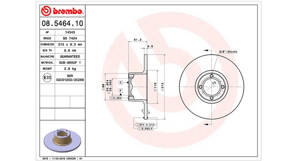 MAGNETI MARELLI Bremseskive 360406014000 213mm 10mm for INNOCENTI MINI ROVER FIAT