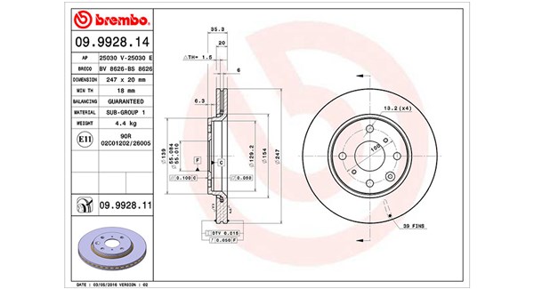 MAGNETI MARELLI Bremseskive 360406019200 247mm 20mm for PEUGEOT CITROËN CITROËN/PEUGEOT TOYOTA