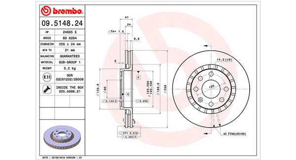 MAGNETI MARELLI Bremseskive 360406037500 256mm 24mm for GENERAL MOTORS OPEL DAEWOO PONTIAC VAUXHALL