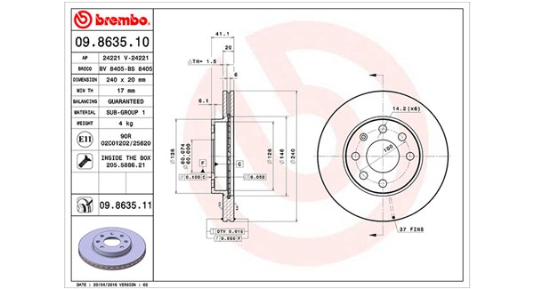 MAGNETI MARELLI Bremseskive 360406039300 240mm 20mm for OPEL VAUXHALL