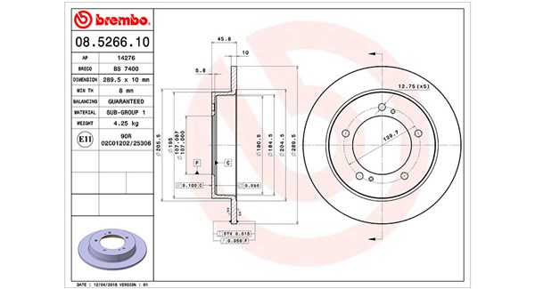 MAGNETI MARELLI Bremseskive 360406045900 290mm 10mm for CHEVROLET SANTANA SUZUKI
