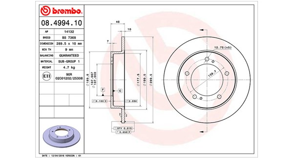 MAGNETI MARELLI Bremseskive 360406045700 289mm 10mm for SUZUKI SANTANA