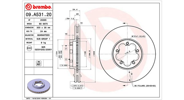 MAGNETI MARELLI Bremseskive 360406105400 300mm 28mm for FORD