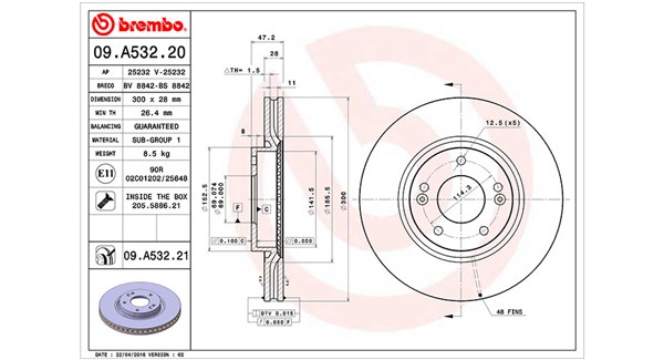 MAGNETI MARELLI Bremseskive 360406115100 ventileret 300mm 28mm for HYUNDAI KIA