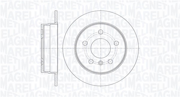 MAGNETI MARELLI Bremseskive 361302040113 258mm 8mm for MERCEDES-BENZ