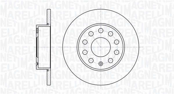 MAGNETI MARELLI Bremseskive 361302040117 256mm 12mm for VW VW (FAW) SKODA (SVW)
