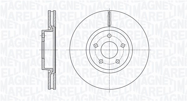 MAGNETI MARELLI Bremseskive 361302040116 300mm 28mm for FORD