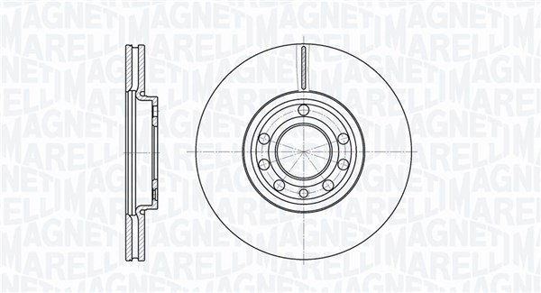 MAGNETI MARELLI Bremseskive 361302040154 285mm 25mm for OPEL SAAB VAUXHALL CADILLAC