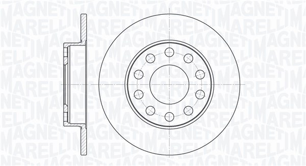 MAGNETI MARELLI Bremseskive 361302040125 245mm 10mm for AUDI