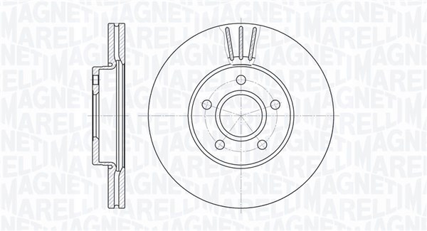MAGNETI MARELLI Bremseskive 361302040136 278mm 25mm for VOLVO FORD FORD (CHANGAN) MAZDA (CHANGAN)