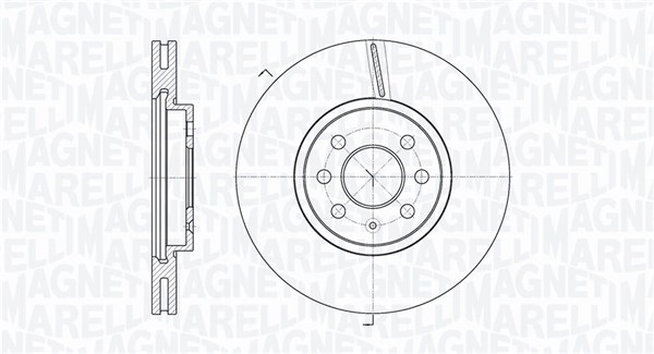 MAGNETI MARELLI Bremseskive 361302040156 280mm 25mm for OPEL VAUXHALL