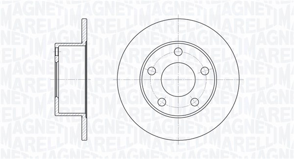 MAGNETI MARELLI Bremseskive 361302040161 245mm 10mm for VW AUDI AUDI (FAW)