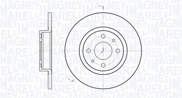 MAGNETI MARELLI Bremseskive 361302040167 257mm 12mm for FIAT LANCIA