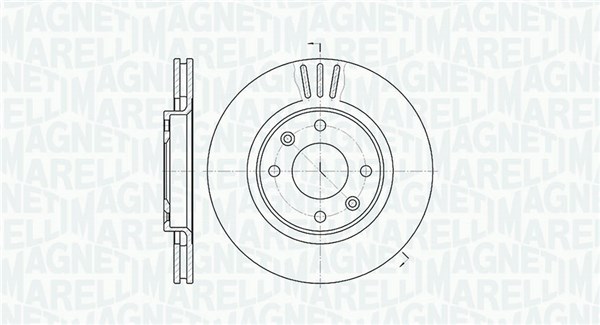 MAGNETI MARELLI Bremseskive 361302040174 266mm 22mm for PEUGEOT CITROËN DS OPEL FENGSHEN CITROËN (DF-PSA)