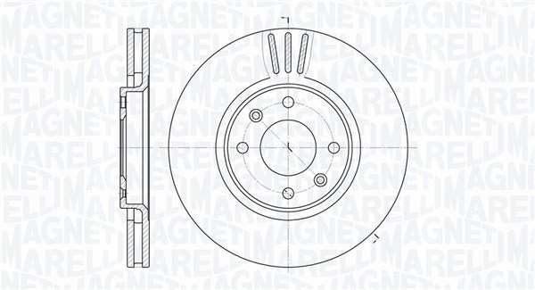 MAGNETI MARELLI Bremseskive 361302040172 283mm 26mm for PEUGEOT DS OPEL CITROËN TOYOTA PEUGEOT (DF-PSA)