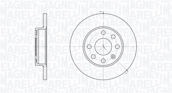 MAGNETI MARELLI Bremseskive 361302040177 236mm 13mm for OPEL VAUXHALL