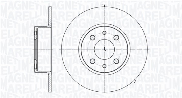 MAGNETI MARELLI Bremseskive 361302040187 251mm 10mm for LANCIA FIAT ALFA ROMEO
