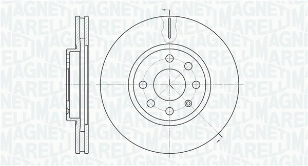 MAGNETI MARELLI Bremseskive 361302040190 260mm 24mm for OPEL VAUXHALL