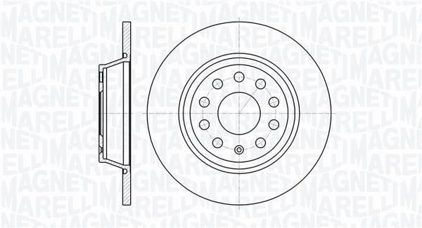 MAGNETI MARELLI Bremseskive 361302040195 282mm 12mm for VW SKODA VW (FAW)