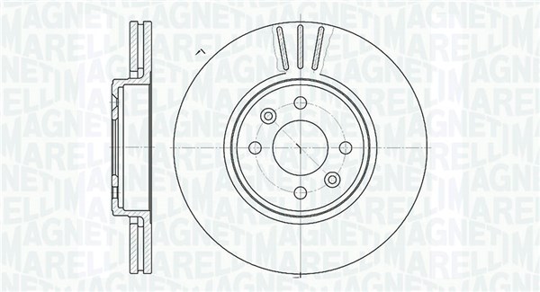 MAGNETI MARELLI Bremseskive 361302040198 280mm 24mm for RENAULT DACIA