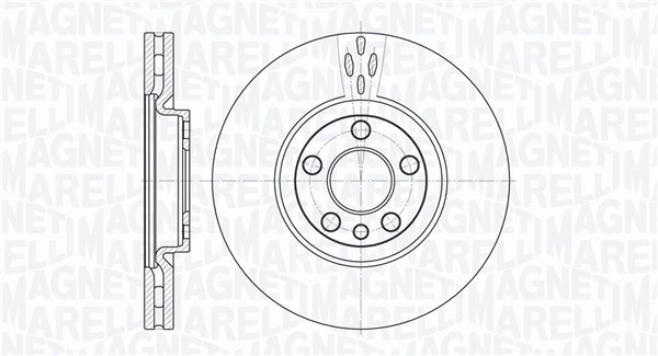 MAGNETI MARELLI Bremseskive 361302040200 285mm 28mm for LANCIA PEUGEOT CITROËN