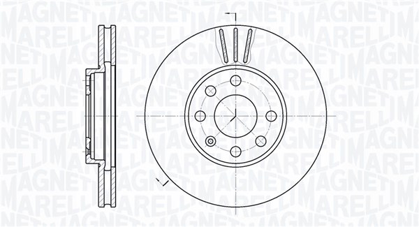 MAGNETI MARELLI Bremseskive 361302040212 256mm 24mm for OPEL VAUXHALL
