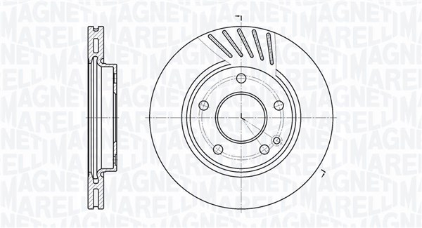 MAGNETI MARELLI Bremseskive 361302040214 260mm 22mm for MERCEDES-BENZ