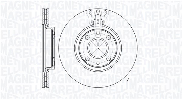 MAGNETI MARELLI Bremseskive 361302040238 257mm 22mm for PEUGEOT CITROËN LANCIA FIAT ALFA ROMEO