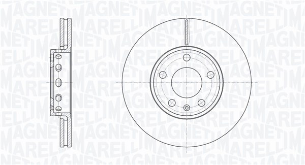 MAGNETI MARELLI Bremseskive 361302040242 288mm 25mm for AUDI SKODA SEAT AUDI (FAW)