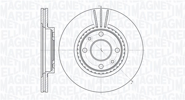 MAGNETI MARELLI Bremseskive 361302040240 259mm 21mm for NISSAN DACIA RENAULT