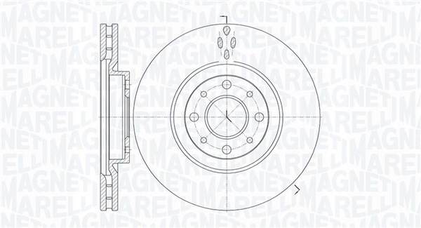 MAGNETI MARELLI Bremseskive 361302040246 281mm 26mm for LANCIA ALFA ROMEO