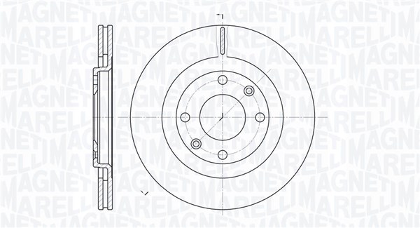 MAGNETI MARELLI Bremseskive 361302040254 266mm 20mm for CITROËN PEUGEOT