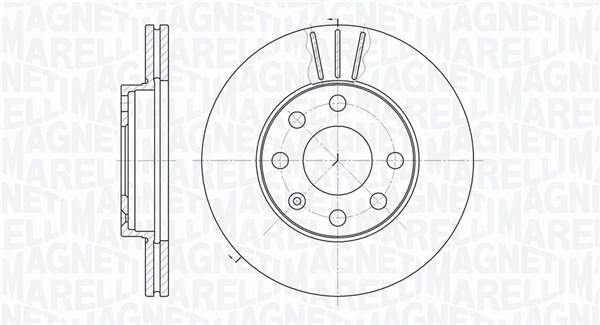 MAGNETI MARELLI Bremseskive 361302040264 236mm 20mm for PONTIAC DAEWOO