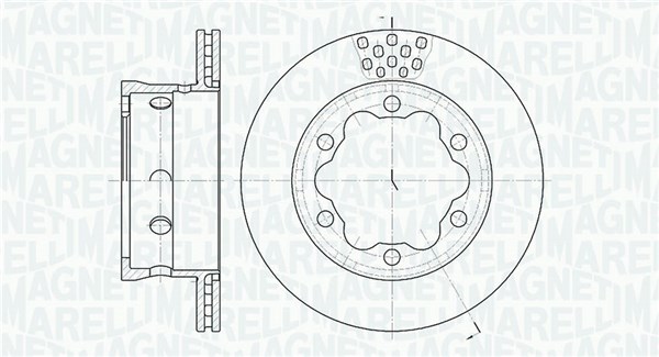 MAGNETI MARELLI Bremseskive 361302040298 285mm 22mm for MERCEDES-BENZ VW