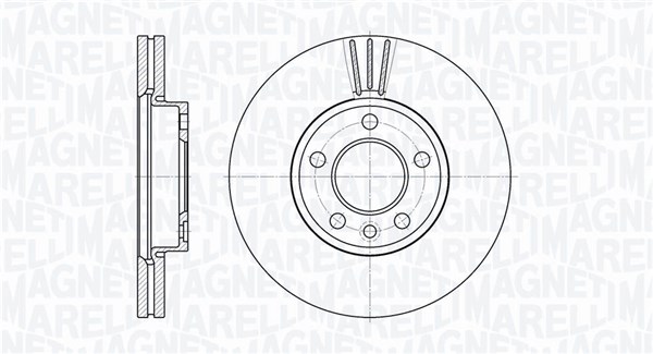 MAGNETI MARELLI Bremseskive 361302040316 308mm 29,3mm for AUDI VW