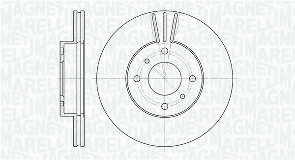MAGNETI MARELLI Bremseskive 361302040318 280mm 22mm for NISSAN